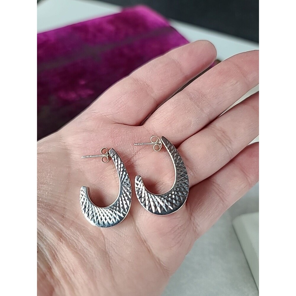 925 Silver Pierced Earrings Vintage